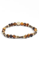 Caputo & Co. Men's Novelty Bead Bracelet in Yellow Tiger Eye at Nordstrom