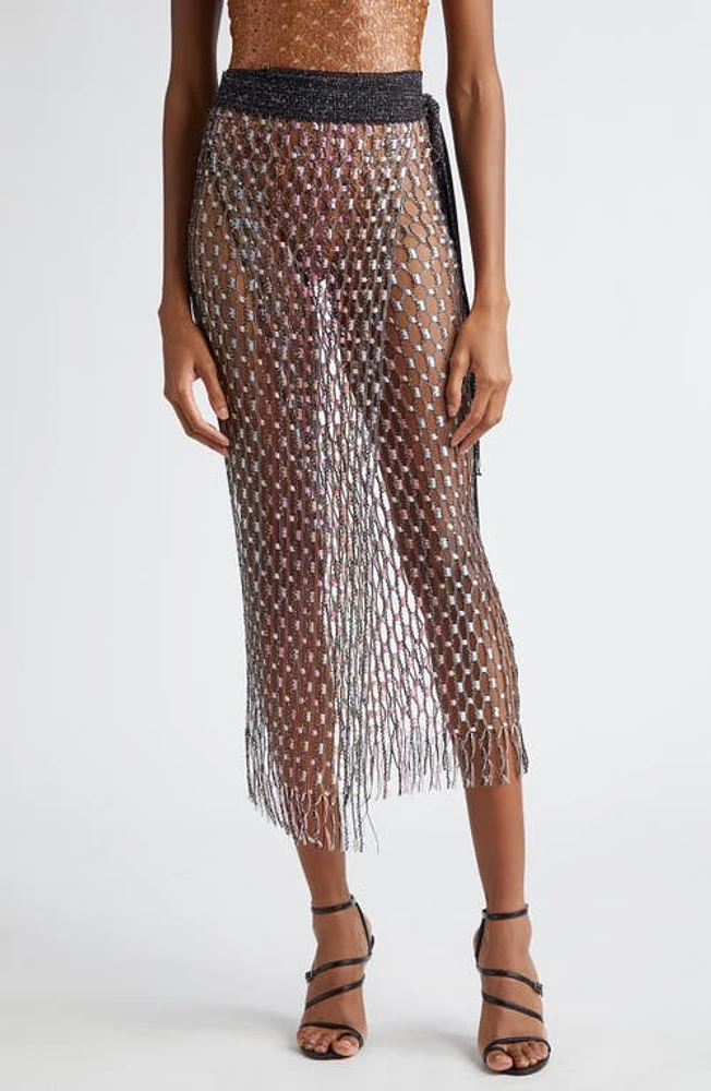 Missoni Metallic Semisheer Pareo in Black at Nordstrom