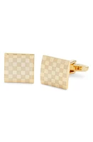 CLIFTON WILSON Checker Cuff Links in Gold at Nordstrom