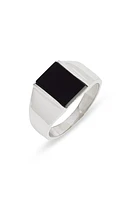 Argento Vivo Sterling Silver Men's Onyx Signet Ring at Nordstrom, Size 10