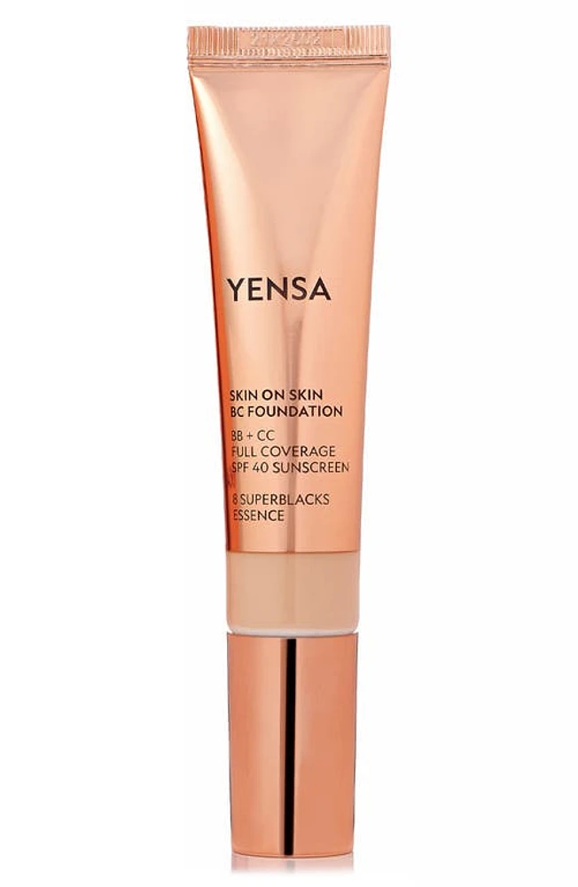 YENSA Skin on Skin BC Foundation BB + CC Full Coverage Foundation SPF 40 in Tan Neutral at Nordstrom, Size 1 Oz