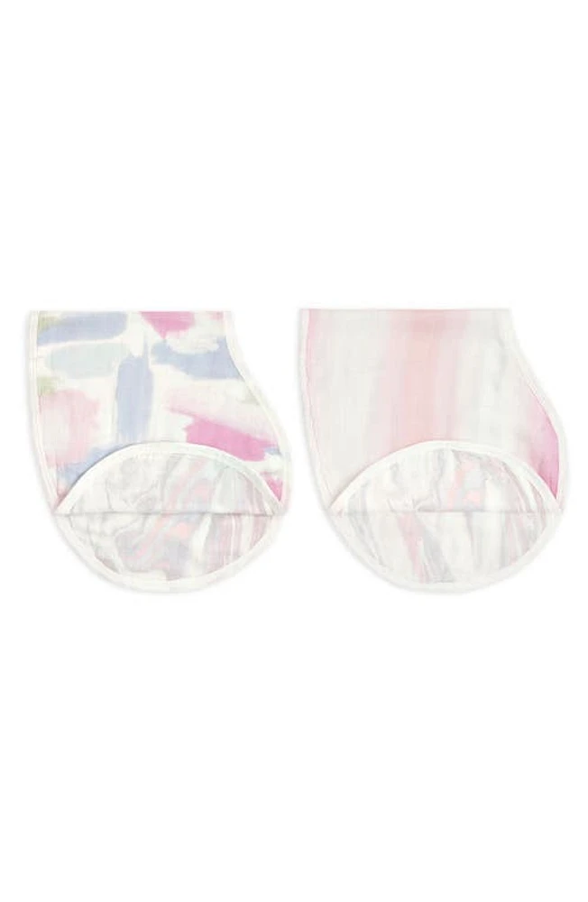 aden + anais 2-Pack Assorted Silky Soft Burpy Bibs in Florentine Pink at Nordstrom