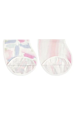 aden + anais 2-Pack Assorted Silky Soft Burpy Bibs in Florentine Pink at Nordstrom