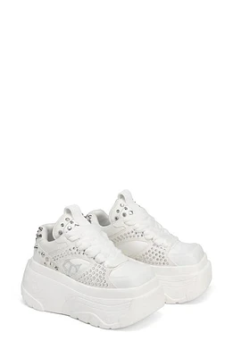 NAKED WOLFE Fantasy Platform Sneaker White Diamond at Nordstrom,