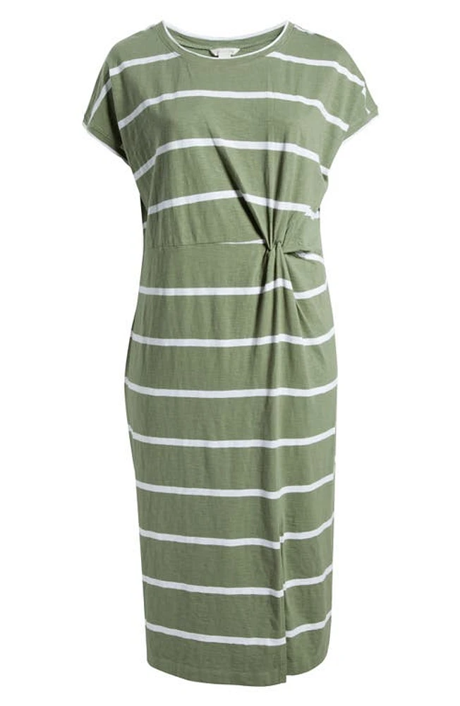 caslon(r) Twist Detail Organic Cotton Dress Jan at Nordstrom,