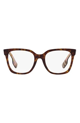 burberry Evelyn 50mm Square Optical Glasses in Dark Havana at Nordstrom