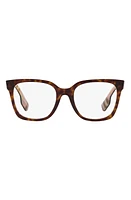 burberry Evelyn 50mm Square Optical Glasses in Dark Havana at Nordstrom