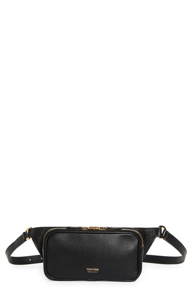 TOM FORD Small Croc Embossed Waist Bag in Black at Nordstrom