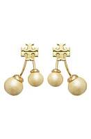 Tory Burch Kira Imitation Pearl Drop Earrings in Tory Gold /Cream at Nordstrom