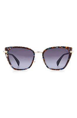 rag & bone 56mm Gradient Cat Eye Sunglasses in Blue Havana /Grey Shaded at Nordstrom