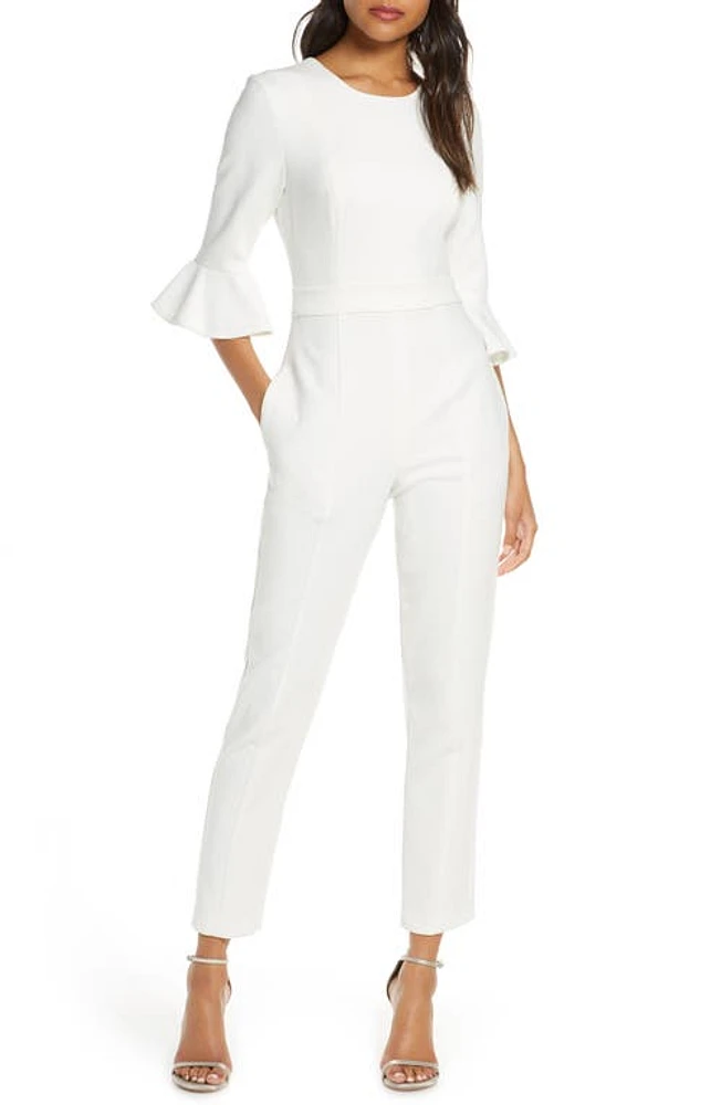 Black Halo Brooklyn Jumpsuit Porcelain at Nordstrom,