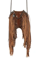 Stella McCartney Tiny Falabella Fringed Faux Leather Tote in 7770 Dk Cinnamon at Nordstrom