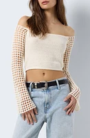 Noisy may Nova Off the Shoulder Crop Sweater at Nordstrom,