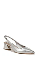 Franco Sarto Racer Slingback Pointed Toe Pump Silver at Nordstrom,