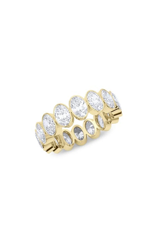 HauteCarat Oval Cut Lab Created Diamond Eternity Ring in 18K Gold at Nordstrom