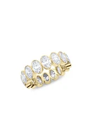 HauteCarat Oval Cut Lab Created Diamond Eternity Ring in 18K Gold at Nordstrom