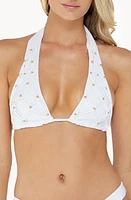 PQ Swim Brynn Beaded Halter Top White at