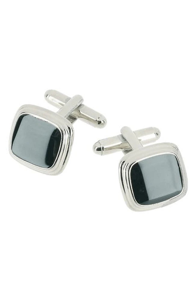 Trafalgar Black Onyx Cuff Links in Silver at Nordstrom