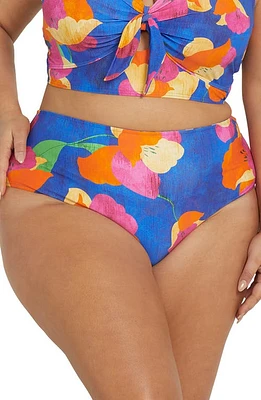 Artesands Au Contraire High Waist Reversible Bikini Bottoms Blue at Nordstrom, Us