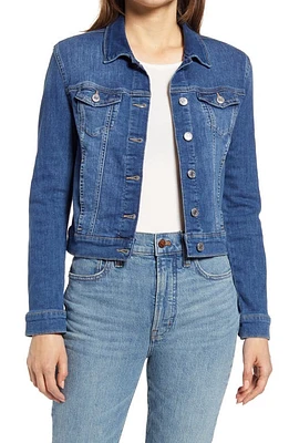 Mavi Jeans Denim Trucker Jacket Mid Brushed Feather Blue at Nordstrom,