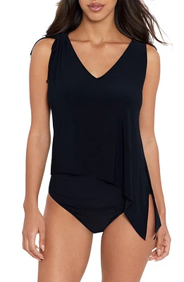 Magicsuit Tie Hem Matte Jersey Cover-Up Tank Black at Nordstrom,