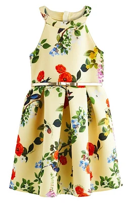 Baker by Ted Kids' Floral Sleeveless Scuba Dress Yellow at Nordstrom,