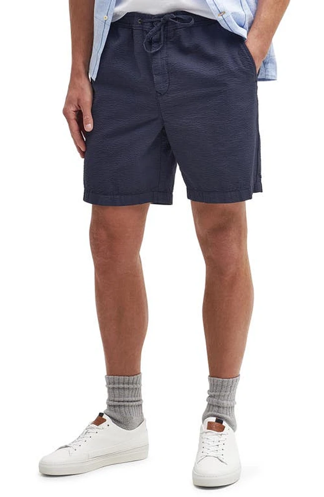 Barbour Melbury Cotton Seersucker Shorts Navy at Nordstrom,