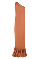 DIARRABLU Diago One-Shoulder Dress Rust at Nordstrom,