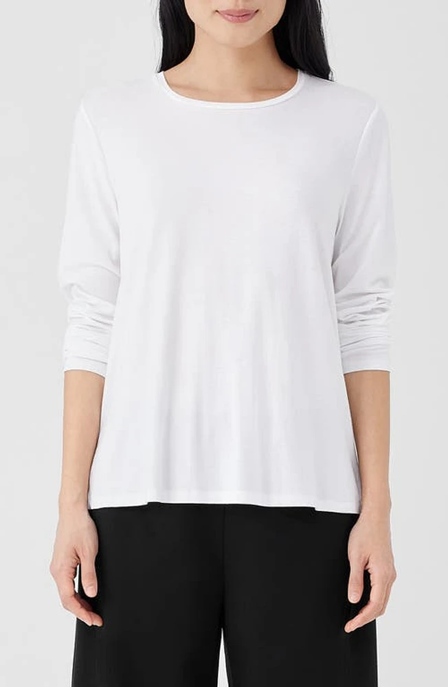 Eileen Fisher Long Sleeve Crewneck Top at Nordstrom, P