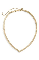 Madewell V Herringbone Chain Necklace in Polished Gold at Nordstrom