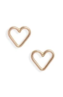 Nashelle Open Heart Stud Earrings in Yellow Gold Fill at Nordstrom