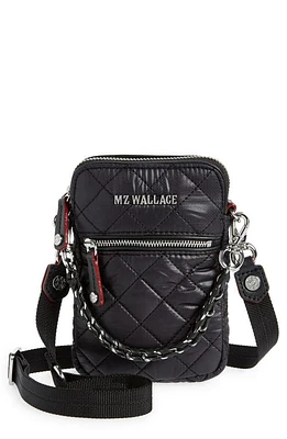 MZ Wallace Micro Crosby Crossbody Bag in Black/Black at Nordstrom