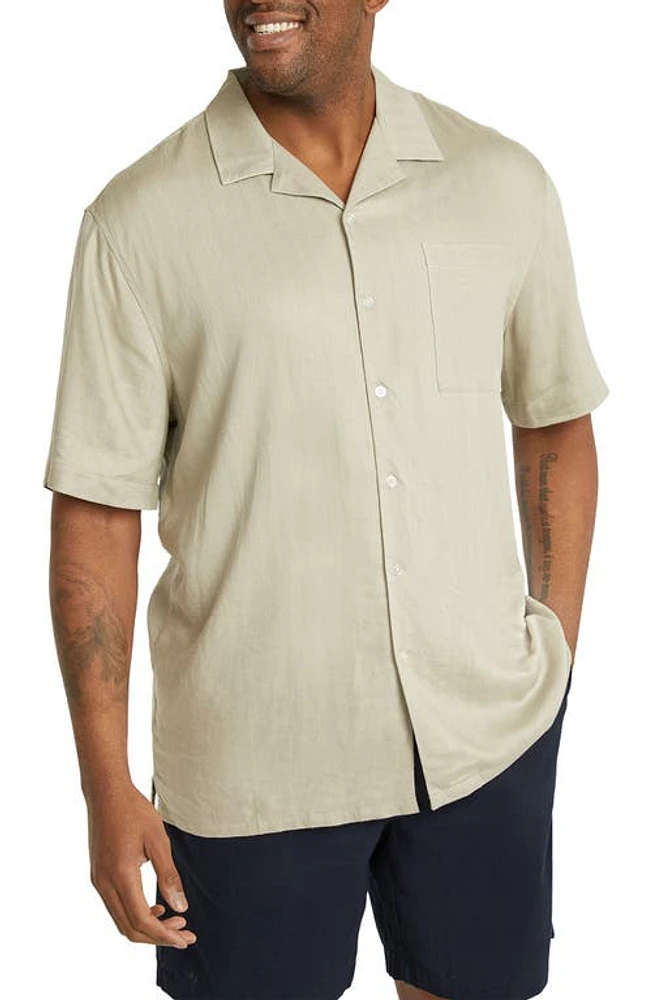 Johnny Bigg Casper Relaxed Fit Herringbone Camp Shirt at Nordstrom