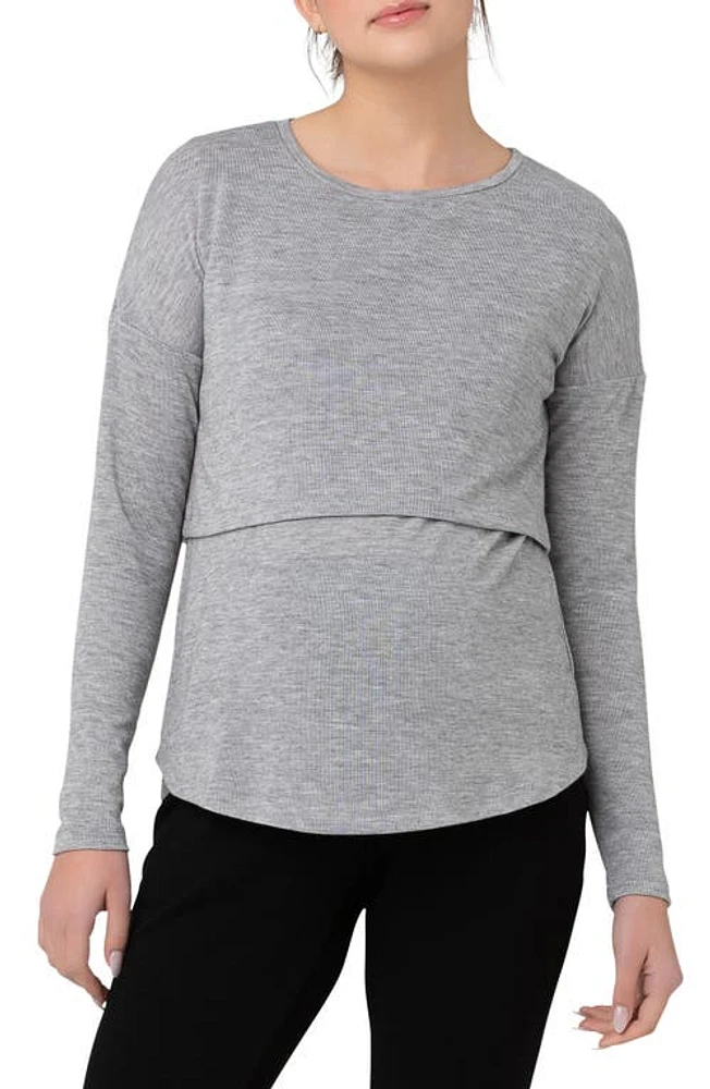 Ripe Maternity Nora Lift Up Maternity/Nursing Top Silver Marl at Nordstrom,