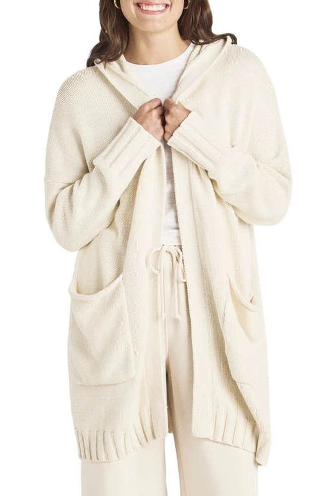 Splendid x Cella Jane Hooded Longline Cardigan Stone at Nordstrom,