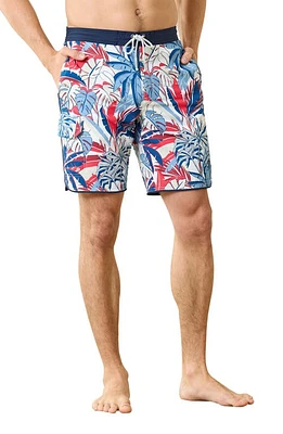 Tommy Bahama Baja Beachside Jungle Fronds 9 Board Shorts Classic Blue at Nordstrom,