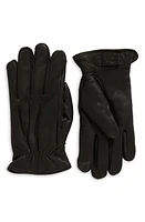 UGG(r) 3 Point Leather Gloves Black at Nordstrom,