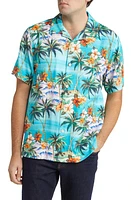 Tommy Bahama Isla Palmetta Floral Silk Blend Camp Shirt at Nordstrom,