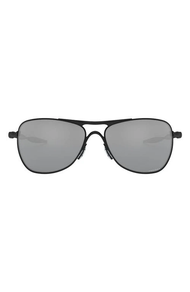 Oakley Crosshair 61mm Prizm Polarized Pilot Sunglasses in Matte Black/Prizm Black at Nordstrom