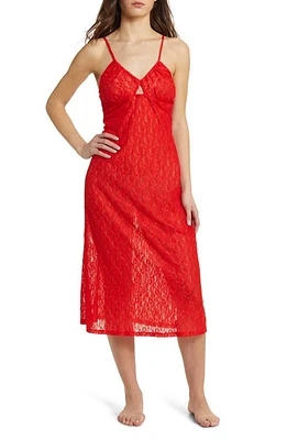 Open Edit Cutout Lace Nightgown at Nordstrom,