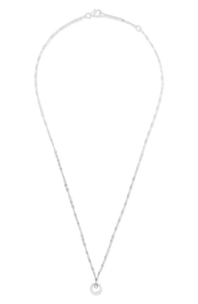 Lana Solo Diamond Pendant Necklace in Silver at Nordstrom, Size 16