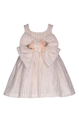 Iris & Ivy Floral Bow Pleated Party Dress in Ivory at Nordstrom, Size 24M