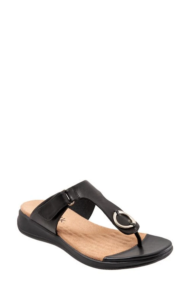 SoftWalk Talara Leather Sandal Black at Nordstrom,