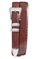 Torino Alligator Embossed Leather Belt Cognac at Nordstrom,