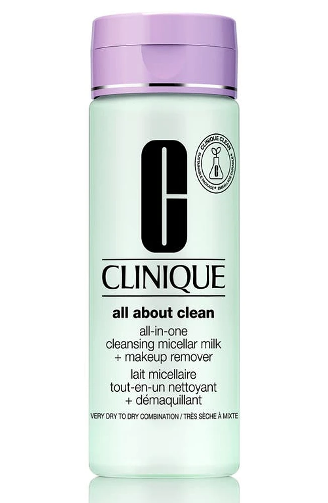 Clinique All About Clean All-in-One Cleansing Micellar Milk & Makeup Remover in Very Dry To Dry/combination at Nordstrom