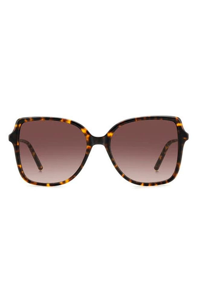 Carolina Herrera 55mm Square Sunglasses in Havana Gold at Nordstrom