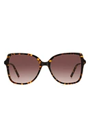 Carolina Herrera 55mm Square Sunglasses in Havana Gold at Nordstrom