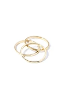 MIRANDA FRYE Hazel Set of 3 Hammered Stacking Rings Gold at Nordstrom,