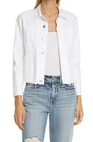 L'AGENCE Janelle Raw Cut Slim Denim Jacket at Nordstrom,