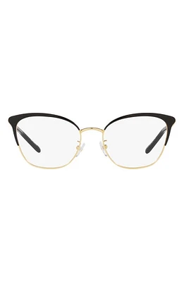 Tory Burch 53mm Square Optical Glasses in Shiny Gold at Nordstrom